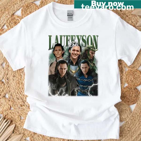 Loki Laufeyson t-shirt featuring a whimsical design of the character.