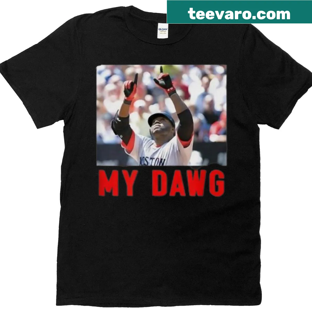 Love Tee Ortiz David My Dawg text t-shirt — on a men's t-shirt