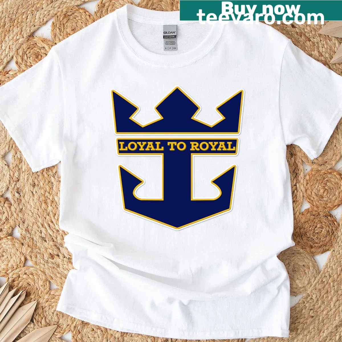 Loyal to Royal Caribbean themed t-shirt design — on a men's t-shirt