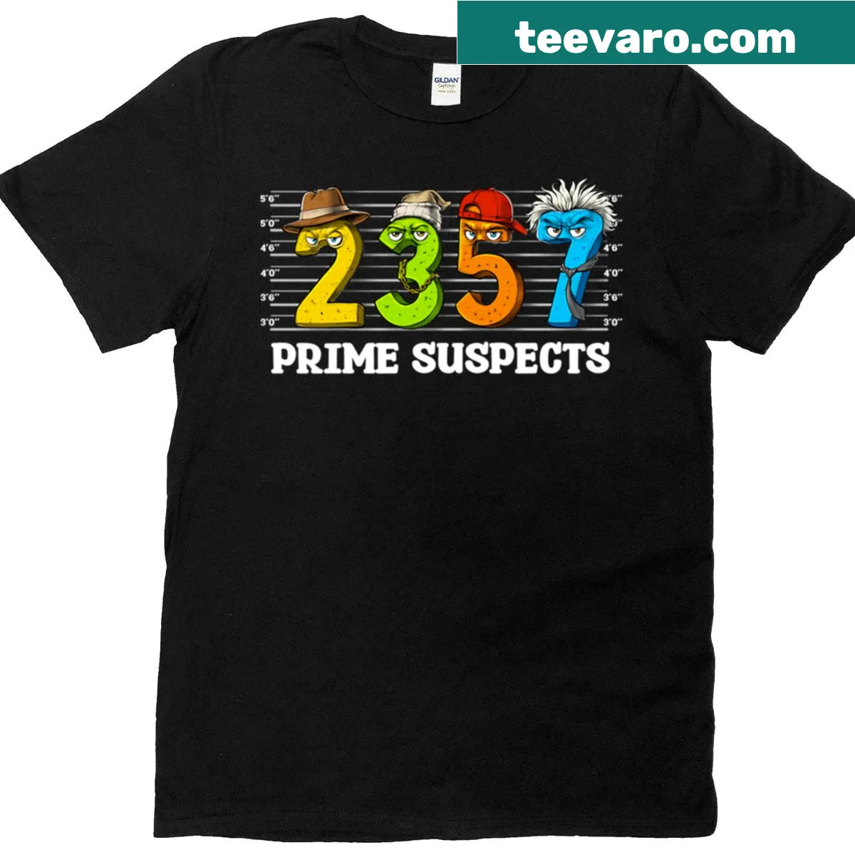 Bold T-shirt featuring various numbers and equations celebrating math — on a men's t-shirt