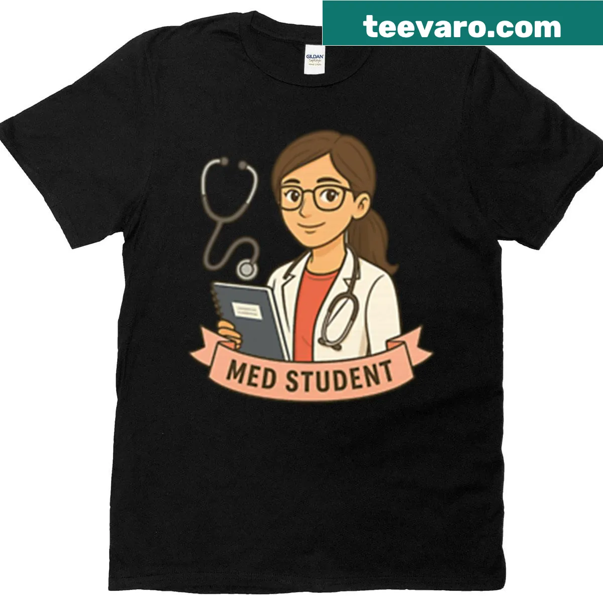 Inspirational T-shirt for medical students with motivational text — on a men's t-shirt