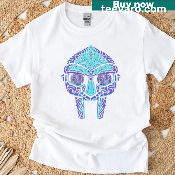 Artistic T-shirt featuring the iconic Mf Doom mask