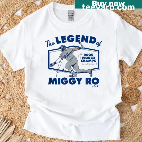 Tribute T-shirt featuring Miguel Rojas with 'The Legend Of Miggy Ro' text