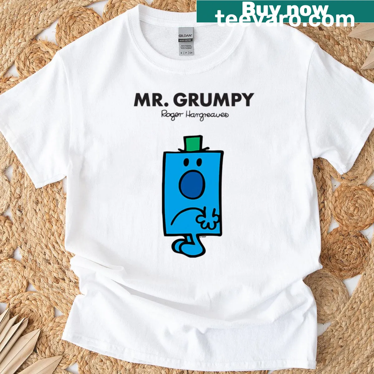 Illustration of Mr. Grumpy from Mr. Men on a T-shirt. — on a men's t-shirt