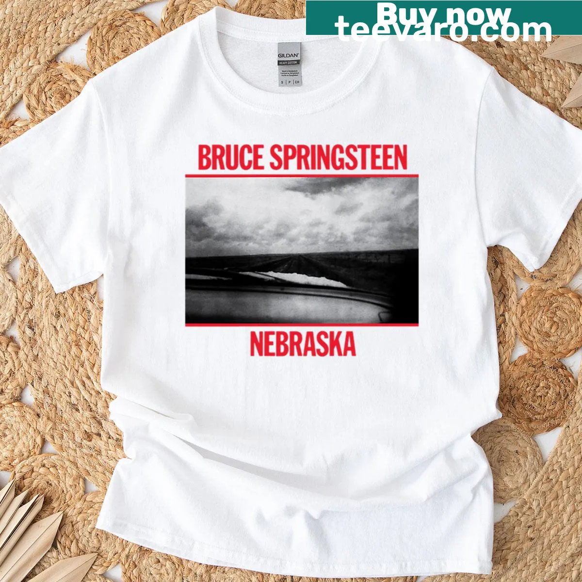 Bruce Springsteen tribute T-shirt with artistic design — on a men's t-shirt