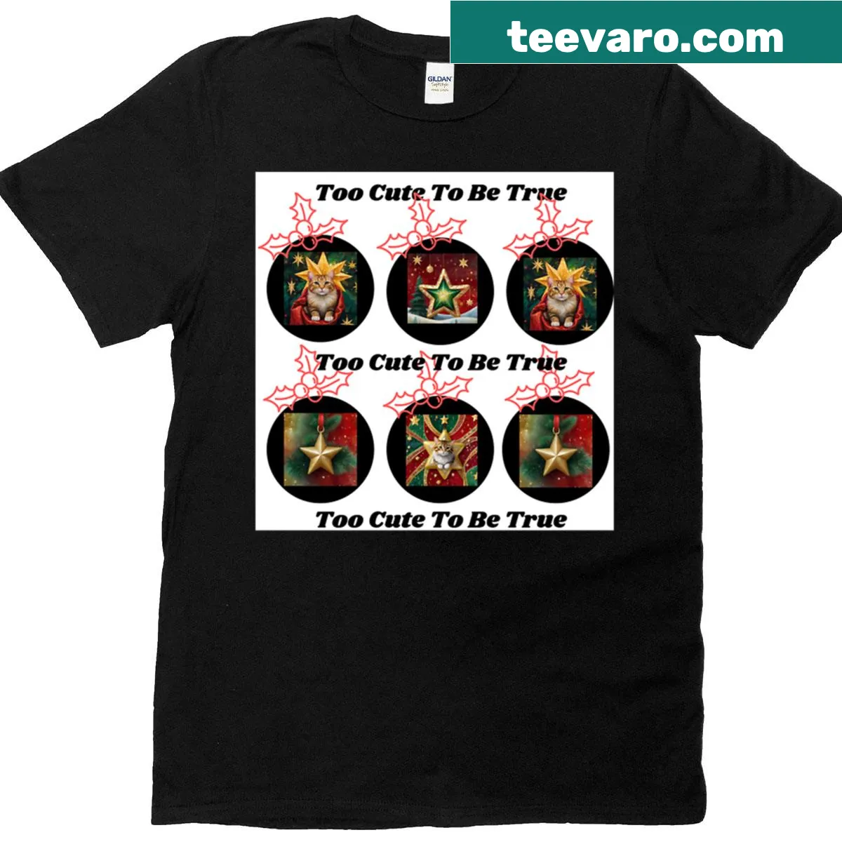T-shirt featuring the phrase 'My Friend Too Cute To Be True' in a playful font — on a men's t-shirt