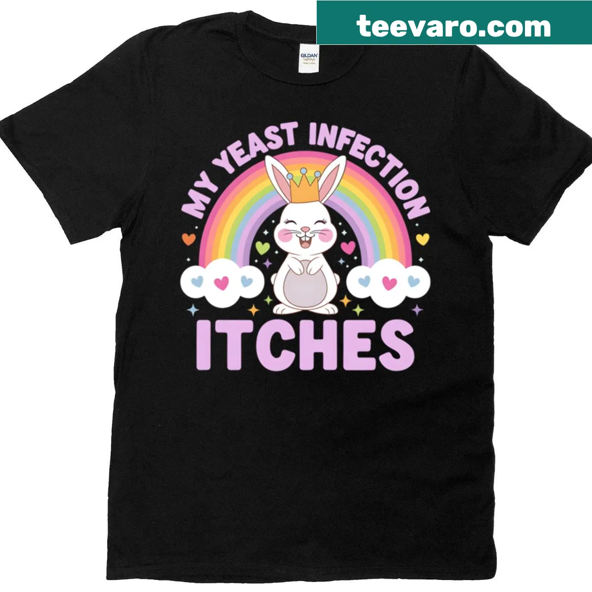 Humorous T-shirt with the saying My Yeast Infection Itches — on a men's t-shirt