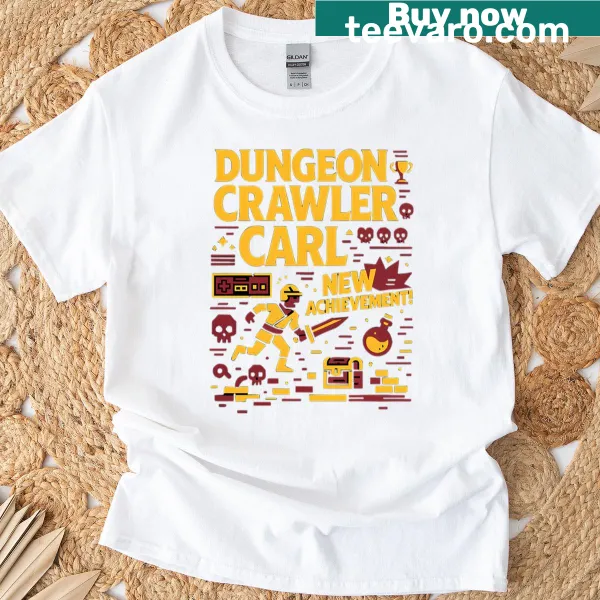 Gaming-themed Dungeon Crawler Carl graphic t-shirt