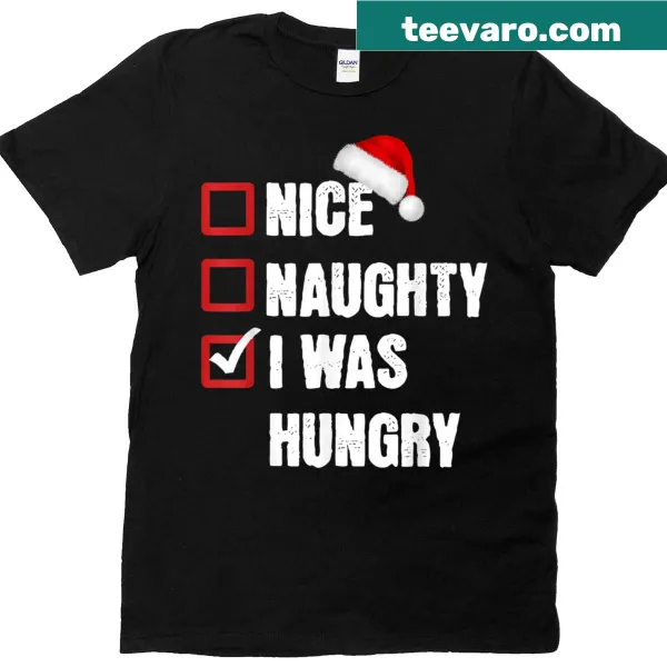 Funny Christmas T-shirt with Santa list humor illustration