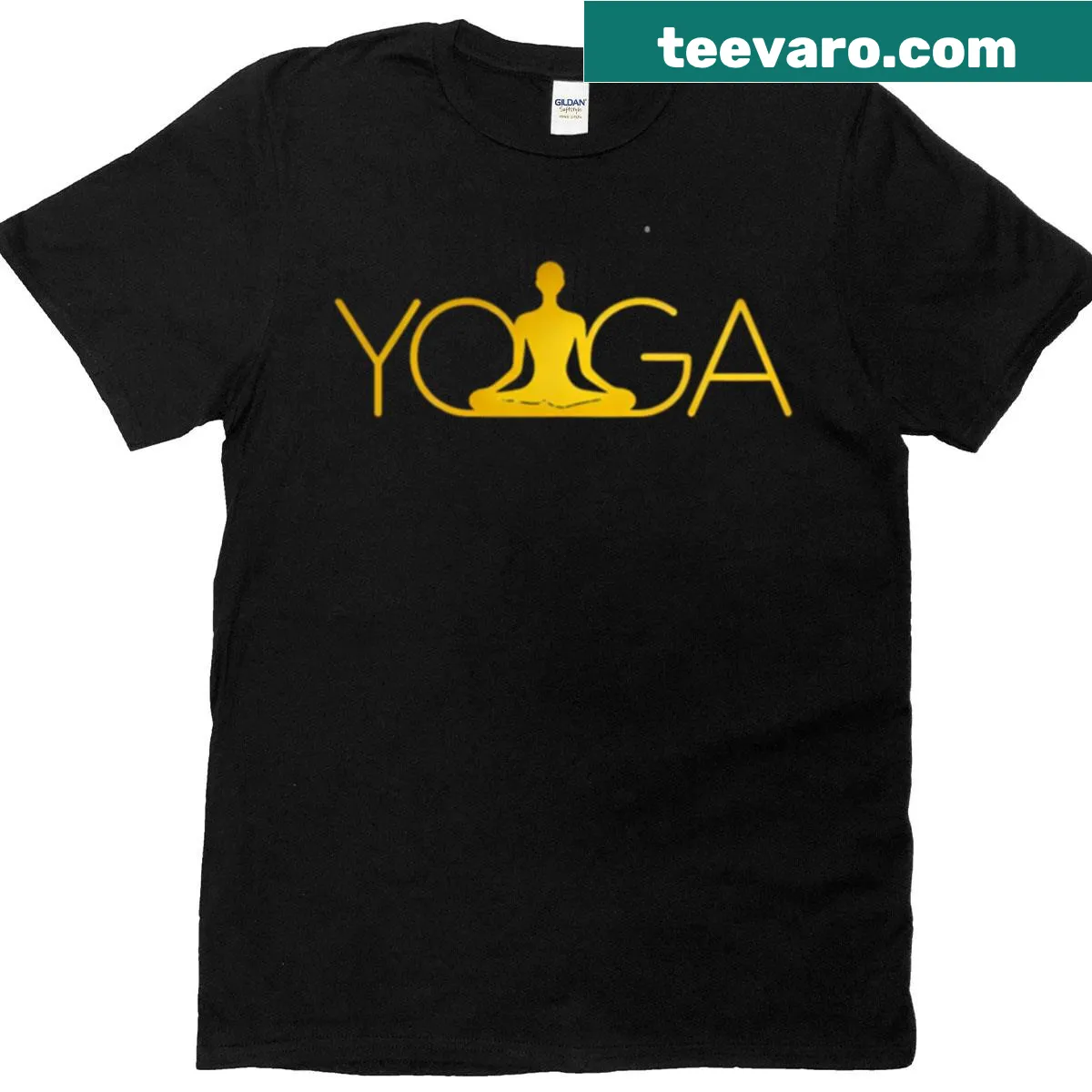 Geometric design t-shirt with a Nordic minimalist style for wellness enthusiasts — on a men's t-shirt