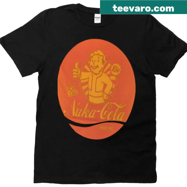 Graphic tee featuring the iconic Nuka Cola logo from a popular video game.