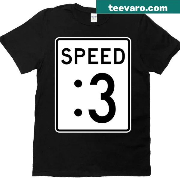 Graphic design of an Oregon speed limit sign on a T-shirt