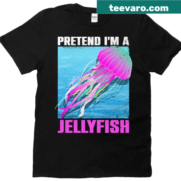 Jellyfish illustration on a whimsical t-shirt design