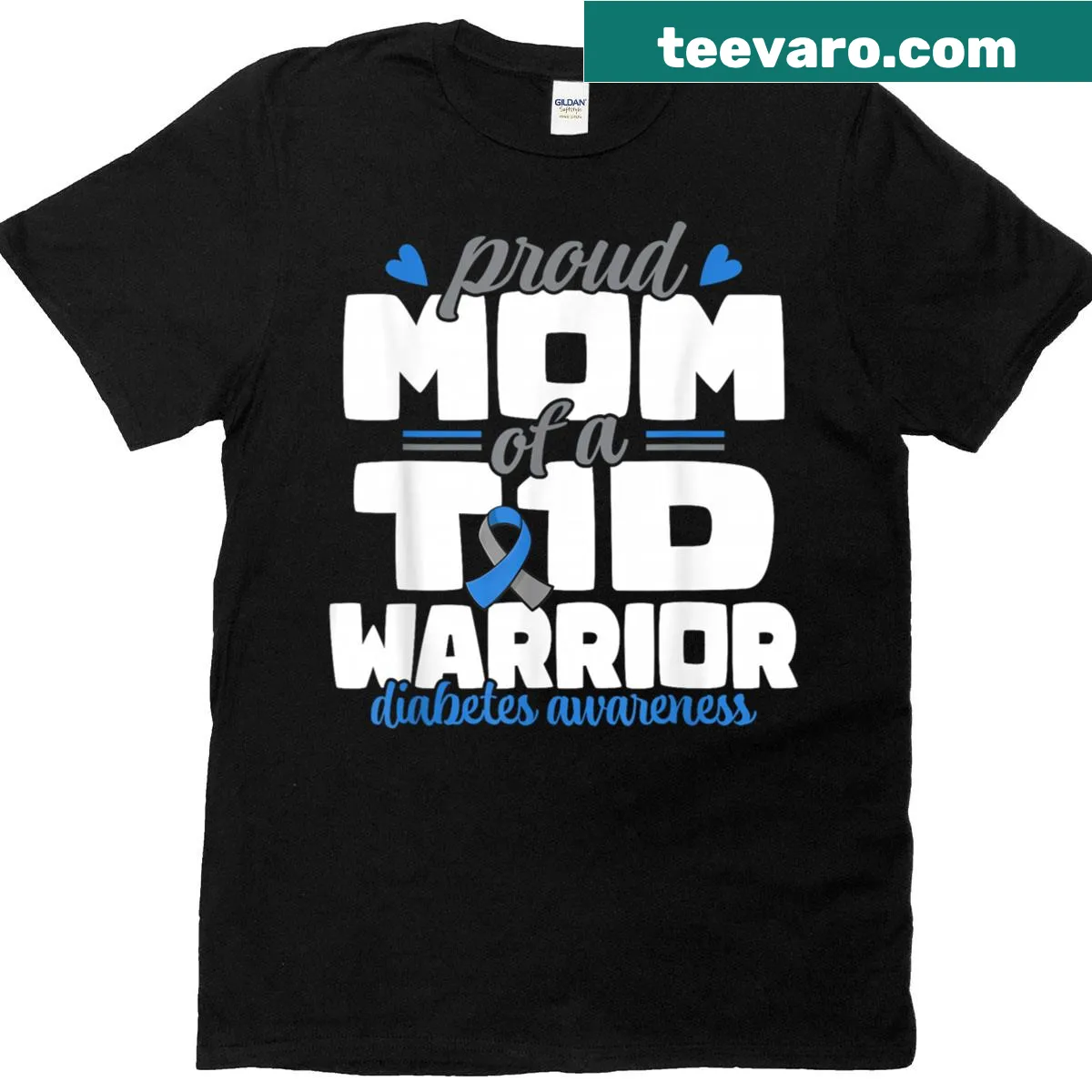 Empowering t-shirt for proud moms of T1D warriors — on a men's t-shirt