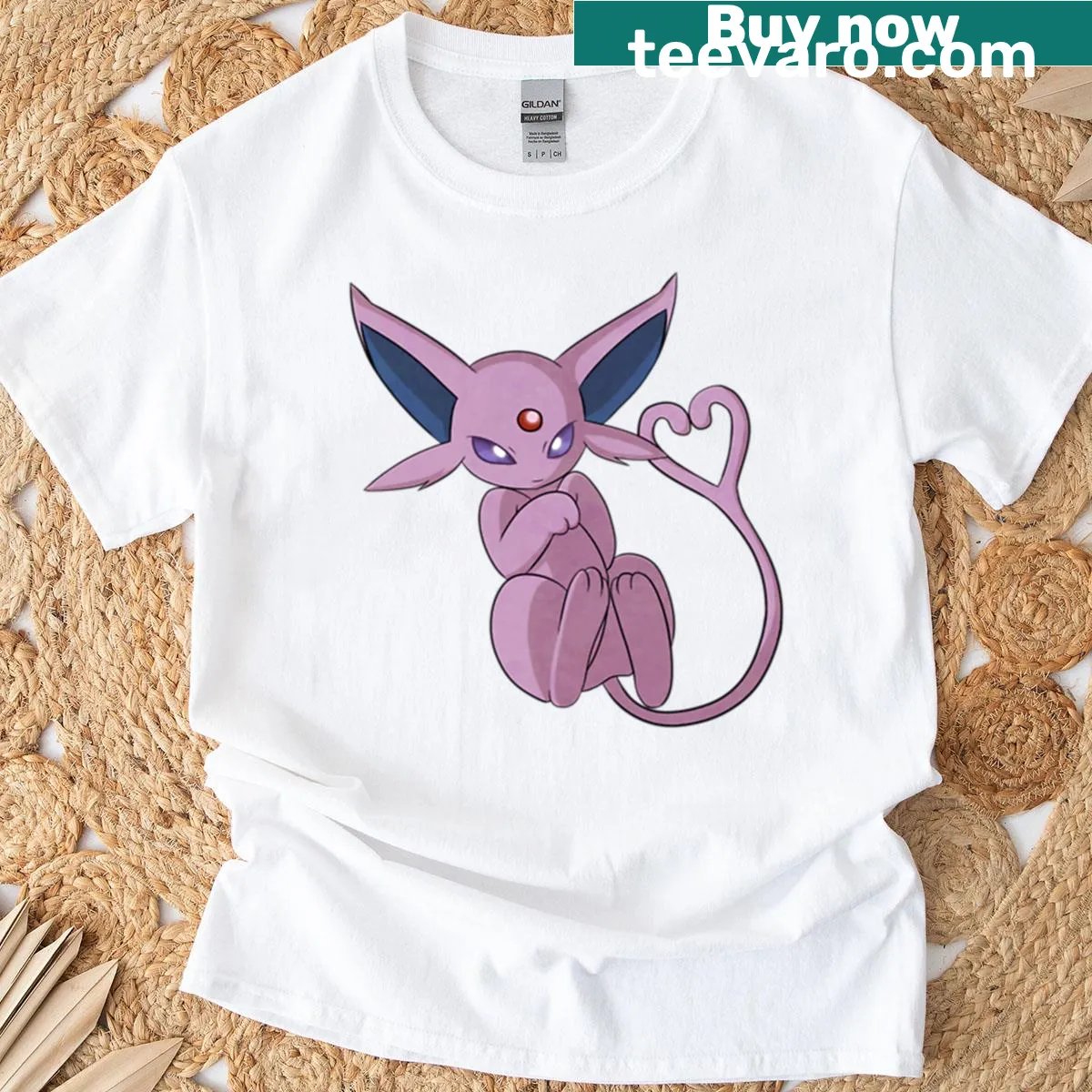 Illustration of a psychic fox on T-shirt — on a men's t-shirt