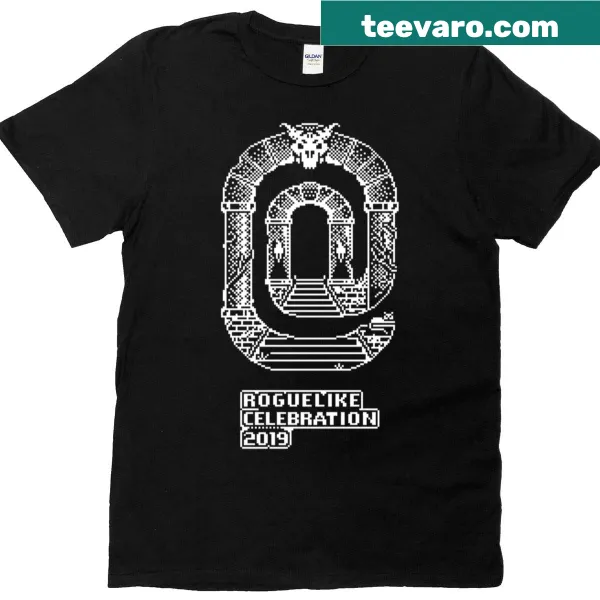 Roguelike Celebration 2019 gaming T-shirt with emblem graphic