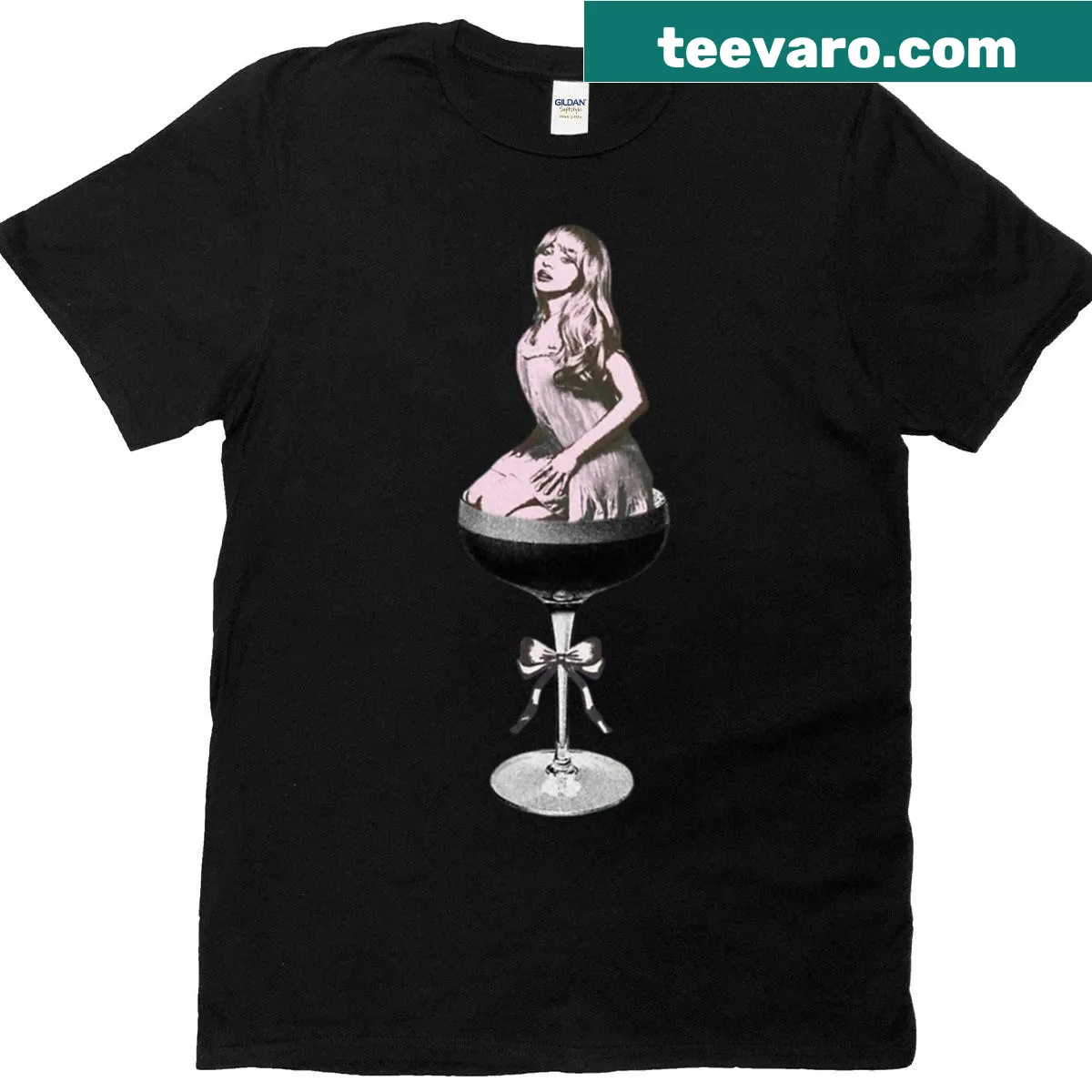Simple Sabrina Carpenter graphic t-shirt — on a men's t-shirt