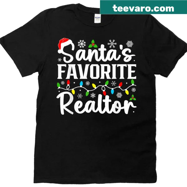 Funny Santa's Favorite Realtor Christmas t-shirt