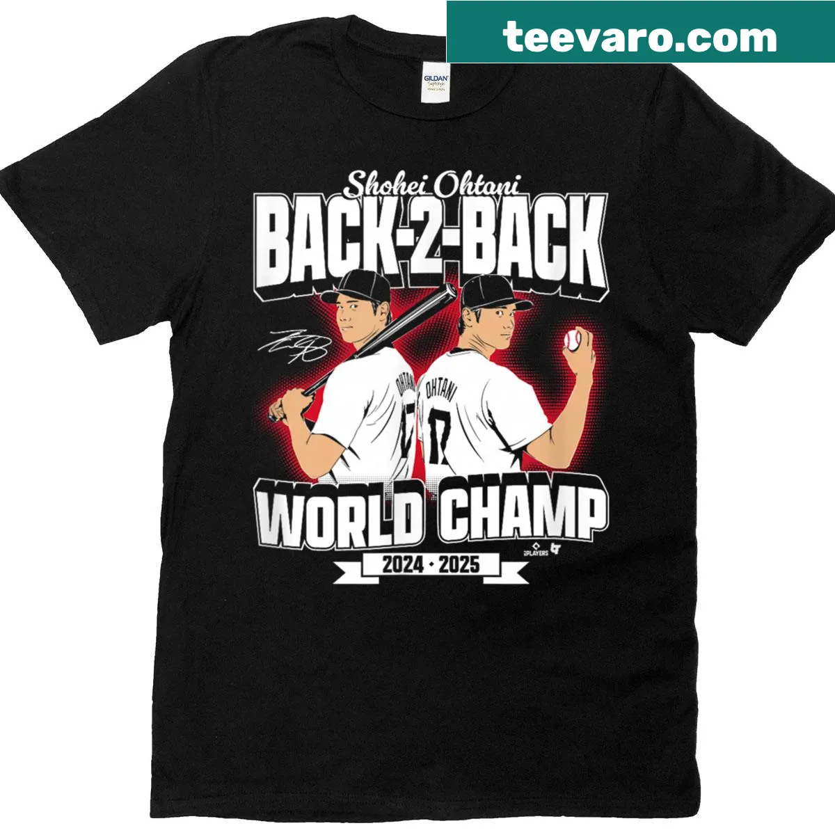 Shohei Ohtani baseball graphic on t-shirt — on a men's t-shirt