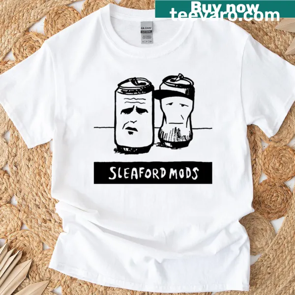Sleaford Mods typography on a music t-shirt