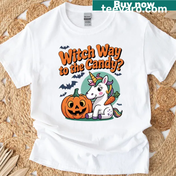 Cute unicorn graphic for Halloween T-shirt