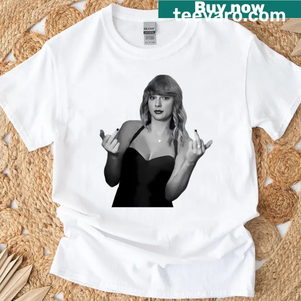 Middle finger graphic T-shirt with edgy typography