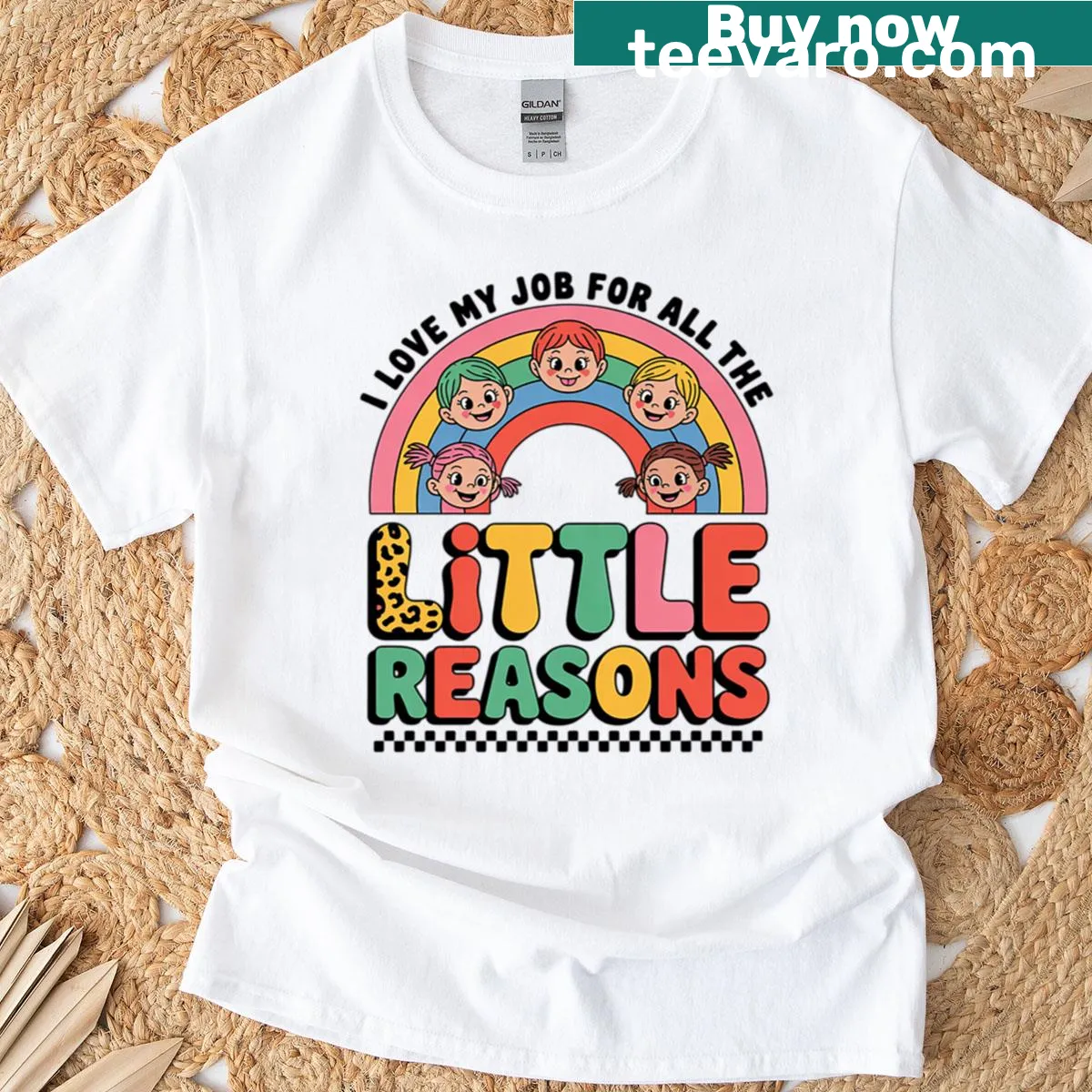 Heartwarming teacher-student message graphic t-shirt — on a men's t-shirt