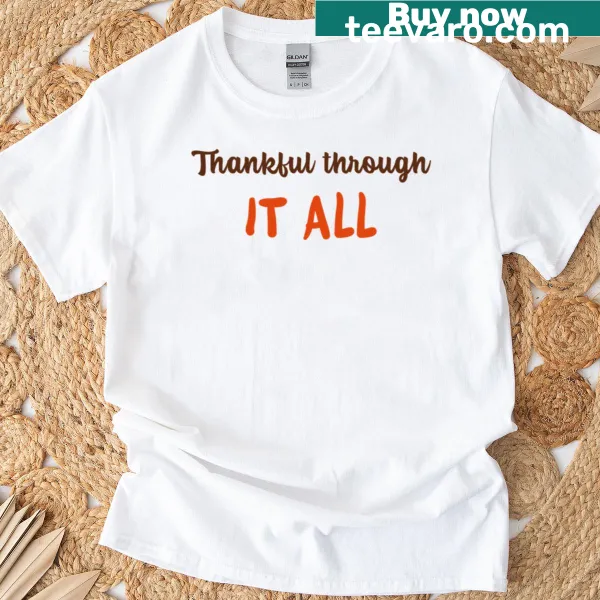 Christian T-shirt with an uplifting message about gratitude