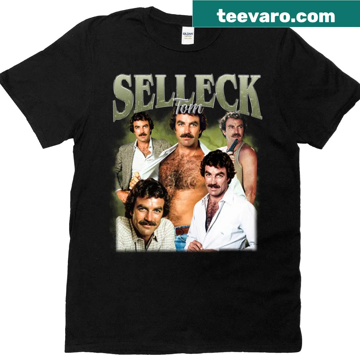 Nostalgic T-shirt celebrating Tom Selleck's legacy — on a men's t-shirt