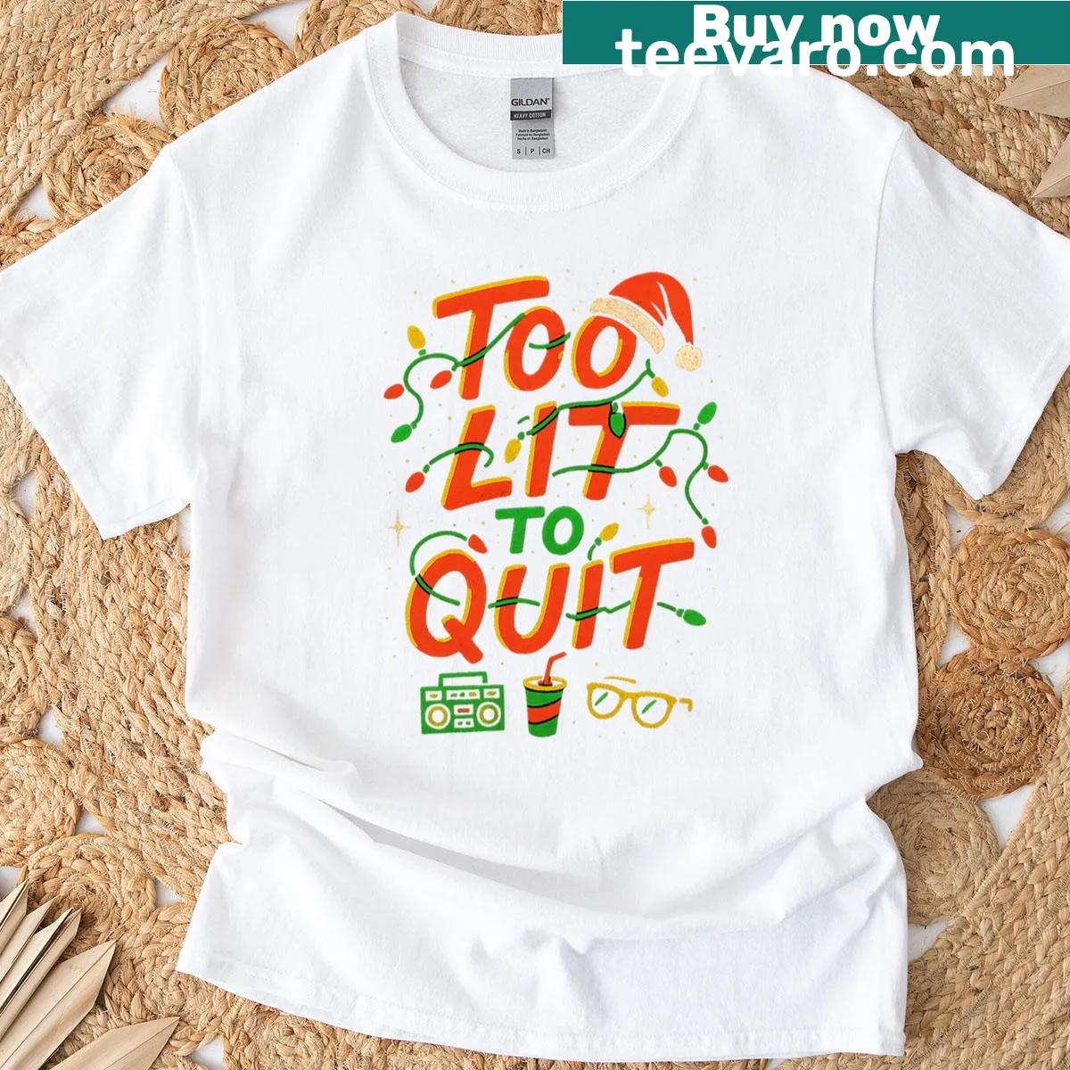 Funny Thanksgiving T-shirt with turkey, gravy, beans, and rolls illustration. — on a men's t-shirt