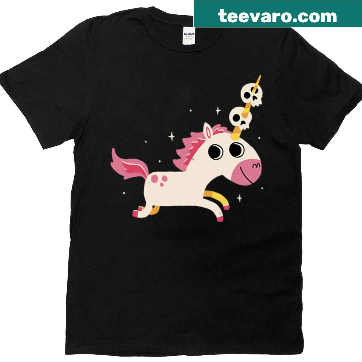 Unique Unicorn of Death T-shirt with edgy graphic — on a men's t-shirt