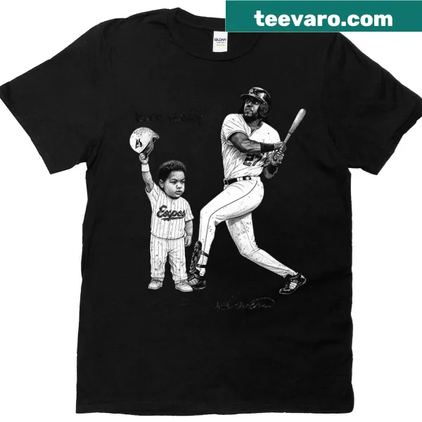 Playful t-shirt featuring Vladimir Guerrero Jr. with a baseball theme