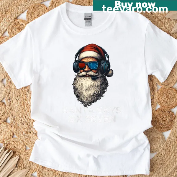 Funny Christmas meme T-shirt with Santa and humorous text