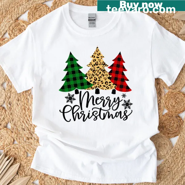 Christmas tree graphic T-shirt celebrating the holiday season