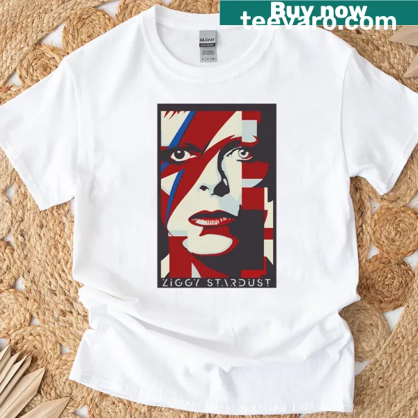 Graphic shirt featuring Ziggy Stardust inspired design