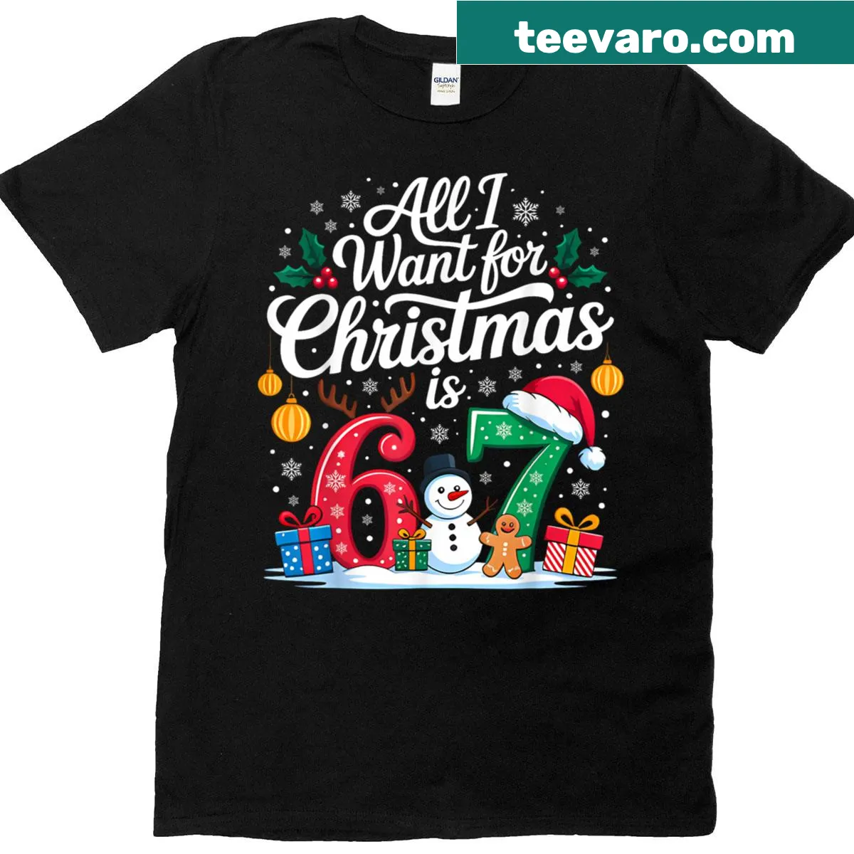 Light-hearted Christmas T-shirt with humorous meme text — on a men's t-shirt