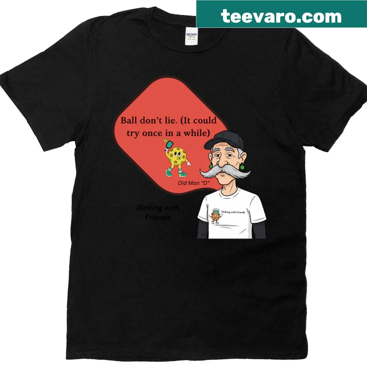 Casual sports t-shirt featuring the phrase 'Ball Don't Lie' in bold text — on a men's t-shirt
