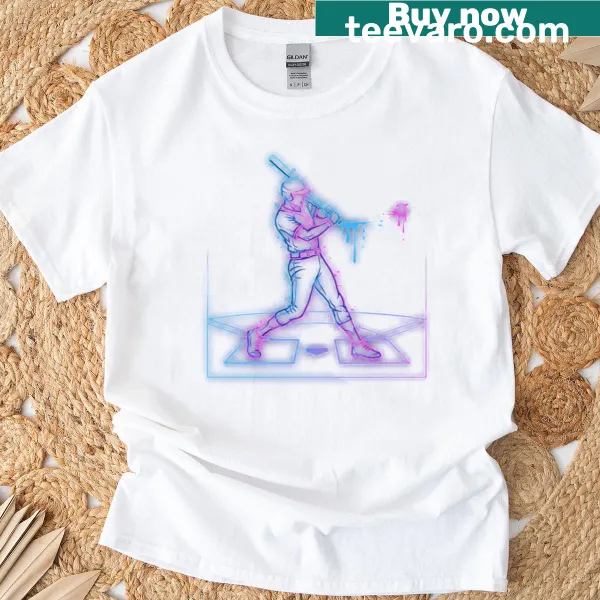 Oversized baseball t-shirt with ice cream home plate illustration