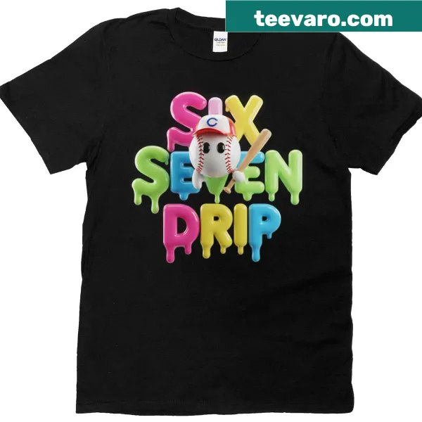 Funny baseball-themed T-shirt featuring number 67 design