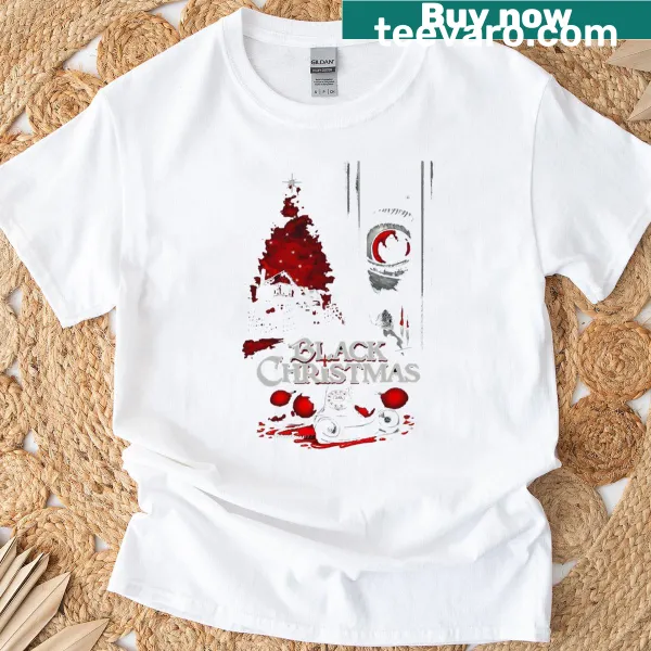 Classic Black Christmas t-shirt with holiday graphic