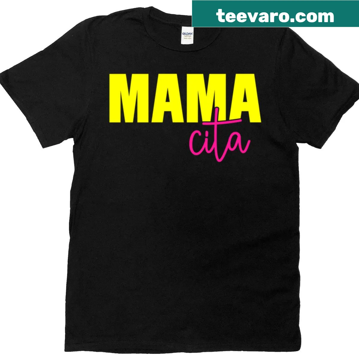 Neon retro quote T-shirt celebrating Latina empowerment — on a men's t-shirt