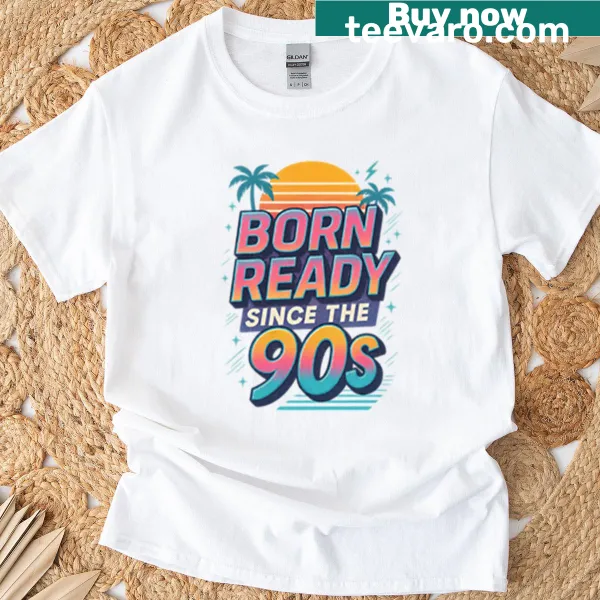 Vintage-style 90s themed t-shirt with nostalgic text