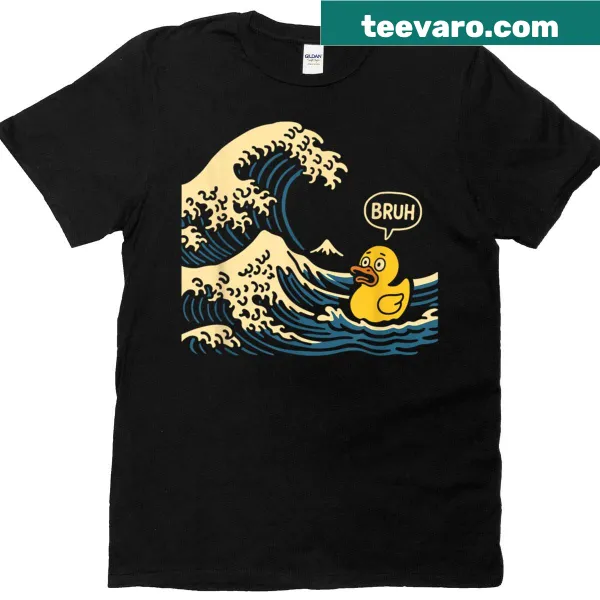 Funny duck graphic T-shirt with 'Bruh' text