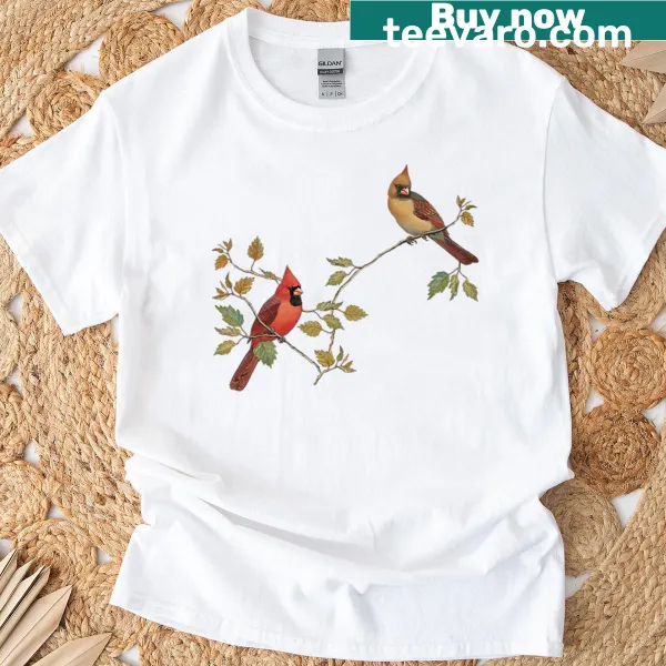 Two cardinals illustrating love and companionship