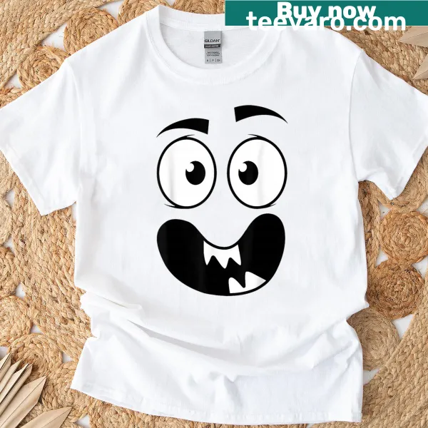 Creepy carrot face graphic t-shirt for Halloween wear