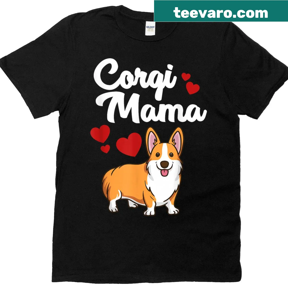 Adorable corgi illustration on a women's T-shirt — on a men's t-shirt