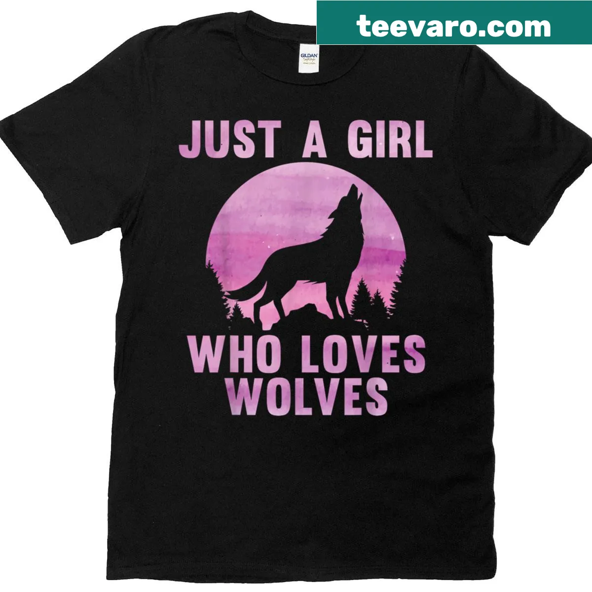 Artistic howling wolves design on a women's T-shirt — on a men's t-shirt