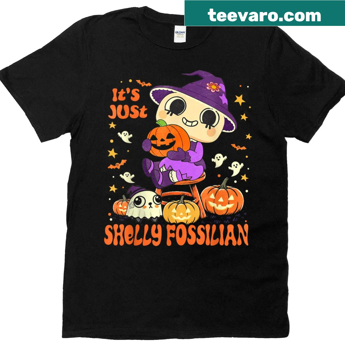 Vintage-style Halloween t-shirt with quirky graphic and text — on a men's t-shirt