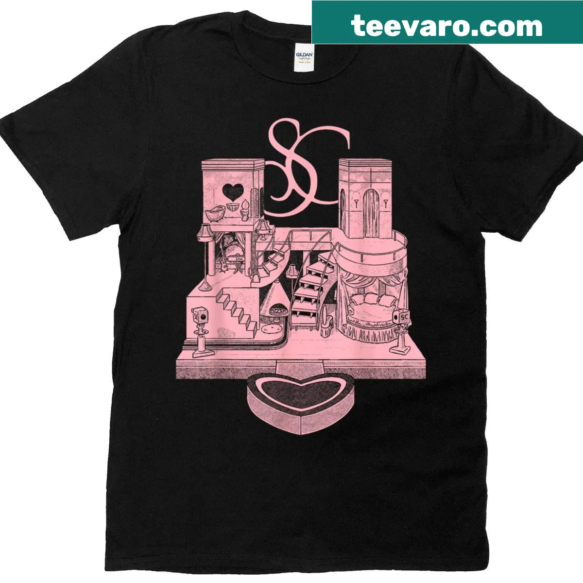 Graphic tee with the phrase Do You Want The House Tour Sabrina — on a men's t-shirt
