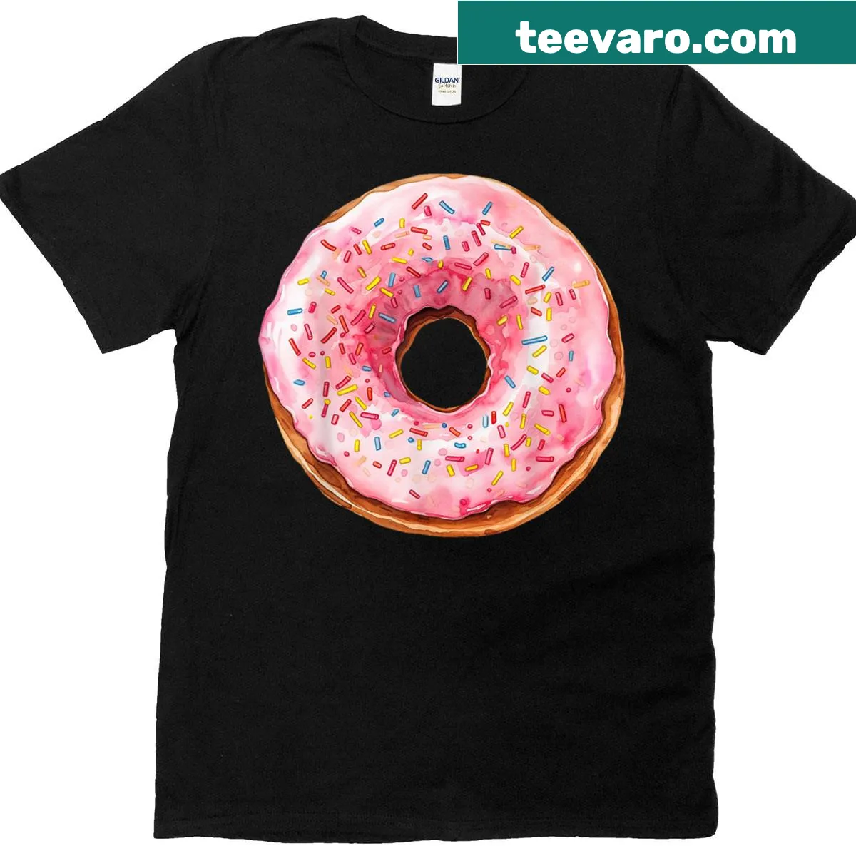 Illustration of a doughnut on a fun costume T-shirt — on a men's t-shirt